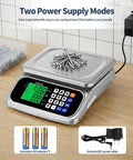 Large Digital Kitchen Scale With 66Lb Capacity And 30Kg, 0.05oz Per 1g Precision, Price Computing And PCS on countertop