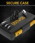 Heavy Duty 25 Piece Torx Bit And E Socket Set Made From Tough S2 Alloy And Chrome Vanadium Steel Drop Forged Mechanic Tools in secure case.