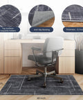 36 By 48 Inches Tough As Nails Office Chair Mat For Hardwood And Tile Floors, no slip surface in office setting with chair on mat