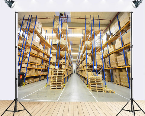 Score This Dope 15x10ft Industrial Warehouse Shelving Backdrop With Blue Rack And Storage Box For Photos Or Party Decor Made From High Density Polyester This Opaque Tapestry Photobooth Prop Is Tear Resistant Will Amp Up Any Room And Easy To Carry.