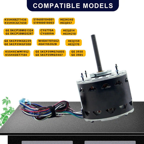 DL1036 One Third HP Blower Fan Motor 1075 RPM 3 Speed 115V next to compatible models list