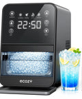 Countertop Nugget Ice Maker With 40 Lbs Per Day Capacity, Chewable Pebble Ice That Melts Slow, One Touch Timer, Self Cleaning Sonic Ice Machine With TDS Water Tester, Pull Out Ice Basket, Compact Design For Home Kitchen Or Office