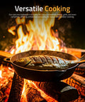 12 Inch Cast Iron Skillet Preseasoned PFAS Free Chef Pan For Stovetop Oven Campfire And Grill Even Heat Distribution Large Frying