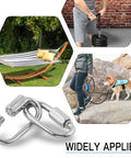 Five Pack M3 5 Stainless Steel Quick Link Chains One Eighth Inch D Shape Locking Quick Connectors used for hammock weights and leashes