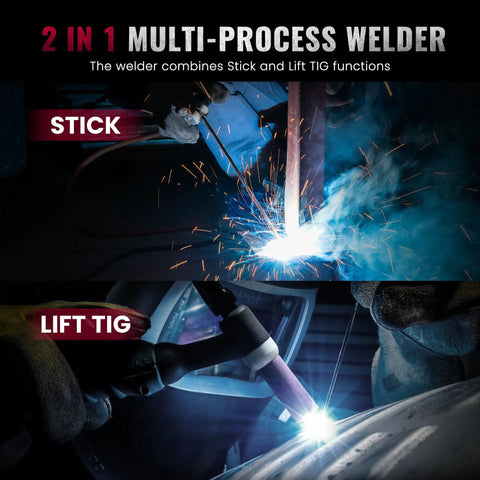 Beefy Stick Welder 200 Amps With Large LED Display Arc Lift TIG Welding Machine Dual Voltage IGBT Inverter in use