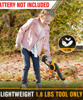 Child using Cordless Leaf Blower For 20V DeWalt System, Lightweight 200 MPH Handheld Yard Blower With 3 Speed Modes, Tool Only