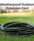 Waterproof Short Length Indoor Outdoor Extension Cord 6 Feet 3 Prong Power Cable 16 AWG 13A 1625W ETL Listed coiled