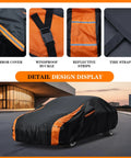 All Weather Exterior Car Cover For Sedans Waterproof UV Resistant Dustproof Snowproof Fits Toyota Camry Tesla Model 3 Honda Accord