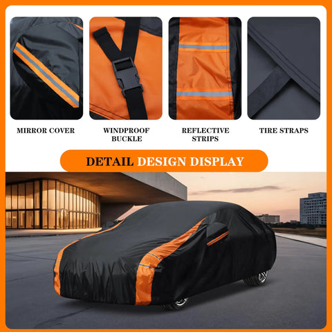 All Weather Exterior Car Cover For Sedans Waterproof UV Resistant Dustproof Snowproof Fits Toyota Camry Tesla Model 3 Honda Accord