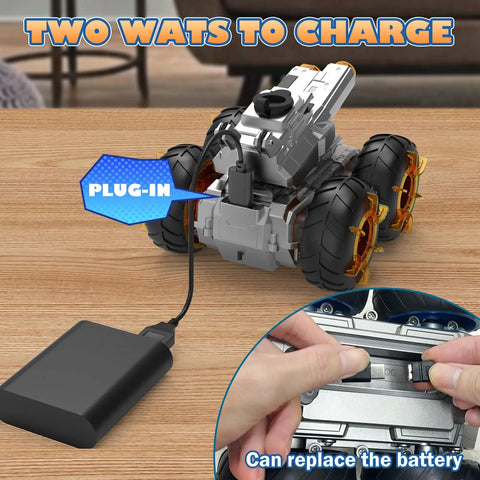 Dope Amphibious RC Car With Water Gun For Land And Water Play Waterproof Submersible Gesture Sensing stunt vehicle charging