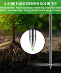 Deep Root Watering Spike For Trees With Fertilizer Bottle Stainless Steel Root Feeder showing 4-hole solid tip design