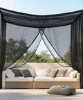 Gigantic Outdoor Patio Mosquito Net 13 By 10 Feet For Gazebo Porch And Garden Terrace Heavy Duty Insect Screen Canopy Black