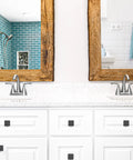 Bathroom with Matte Black Square Cabinet Knobs For Cabinets And Drawers, Dope Modern Kitchen Hardware Set, Ultra Durable Finish