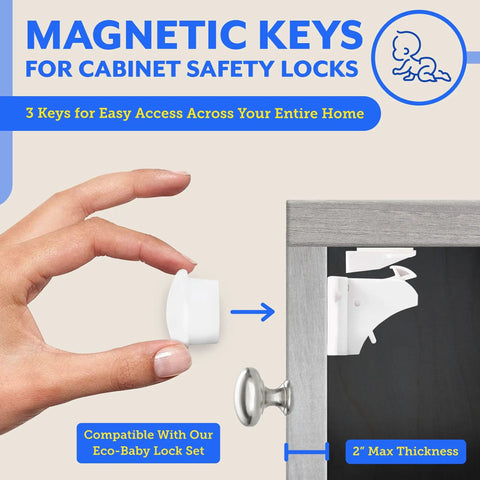 Magnetic Cabinet Locks For Babies Easy No Tool Install Baby Proofing Locks For Cabinets Drawers Doors And Kitchen Strong Adhesive