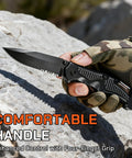 Hand holding Compact Folding Pocket Knife With Aluminum Handle And Stainless Steel Blade Lightweight Everyday Carry Utility Knife