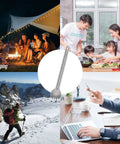Ultra Lightweight Titanium Long Handle Spork And Spoon Set for outdoor camping, home cooking, hiking, and office use.