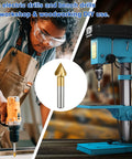Slick And Sharp 60 Degree Countersink Drill Bit 16.5mm Premium Cobalt Steel Single Flute Cutter for drills and woodwork.
