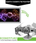 Star Wars Darth Vader Tie Fighter 3D Metal Model Kit Unassembled Hobby Build with Easy Clip Parts No Glue Or Solder Needed