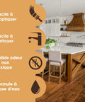Smooth As Butter Pre Stain Wood Conditioner For Blotch Free Even Coverage Prepares Raw Lumber Before Staining Water Based Formula in modern kitchen.
