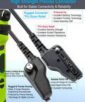 Top Notch Shoulder Microphone For Kenwood Radios, Works With NX And TK Series With Multi Pin Audio Connector details