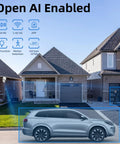 Open AI Enabled Dual Band Bulb Security Cam With 5G And 2.4G WiFi, monitoring house exterior with parked vehicle.