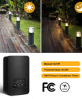 Low Voltage Landscape Lighting Transformer With Photocell Sensor And Timer, 120V AC To 12 Volt And 15 Volt Output, 120W device shown with lighting example