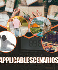 Collage showing various scenarios for Compact Digital Shortwave Radio With AM FM SW Bands use, including camping and outdoor activities.