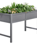 HDPE Elevated Raised Garden Bed With Legs For Outdoors 47 x 22 x 30 Inches Planter Box for Vegetables, Herbs and Flowers, built to last
