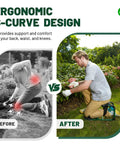 Foldable Garden Kneeler And Seat With Soft Kneeling Pad 2 In 1 Ergonomic Garden Stool For Gardening And Farm Work No Assembly