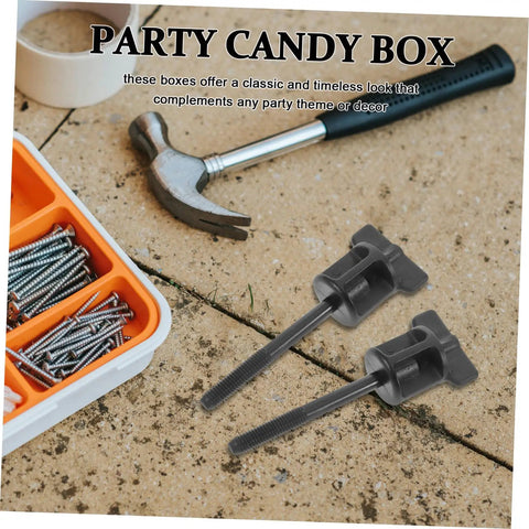 Spare Tire Hold Down Screw Kit With Heavy Duty Mounting Hardware And Anchor Bolt next to toolbox and hammer on concrete
