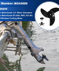 3 Blade Trolling Motor Propeller For MotorGuide 3 5 Inch Diameters Machete III Outboard Boat Prop installed on motor