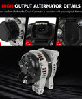 High Output Alternator For Cadillac SRX 3 6L V6 2013 2014 2015 2016 Replacement OEM 104211-8160 A-11647 front view