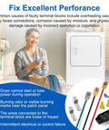 Dryer Terminal Block Kit With Brackets, Screws, Wires And Connectors Replacement AP30 Part To Fix Power Failures And Burning Smell In Your Dryer Plug And Play Easy Install And Long Lasting Electrical Upgrade.
