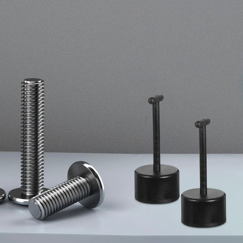 Six Piece T Handle Socket Wrench Set For No Sweat Lamp Holder Outer Ring Removal And Smooth Fixture Repairs With A Foolproof Grip And Quick Fix Design featuring black T handles and silver screws.