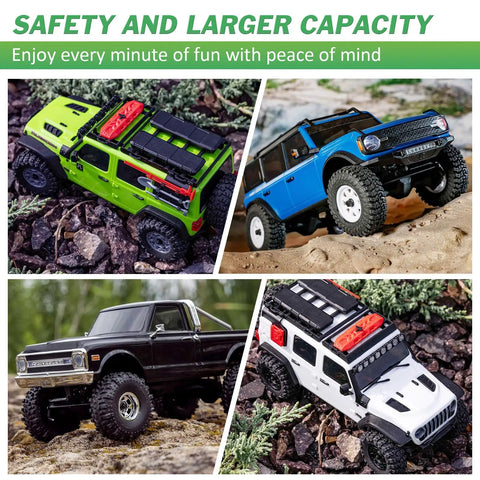 RC cars and trucks powered by 2 Pack 7.4V LiPo Battery 2S 20C 200mAh Rechargeable Lithium Battery With PH2.0 Plug