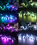 Colorful array of WS2811 LED String Pixels Digital Addressable Waterproof RGB Full Color 12mm DC 12V 500pcs Lights Kit on display