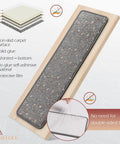 Non Slip Indoor Stair Treads Set Of 13 In Grey With Self Adhesive Peel And Stick 30 By 8 Inch Mats Skid Resistant Carpet Rugs