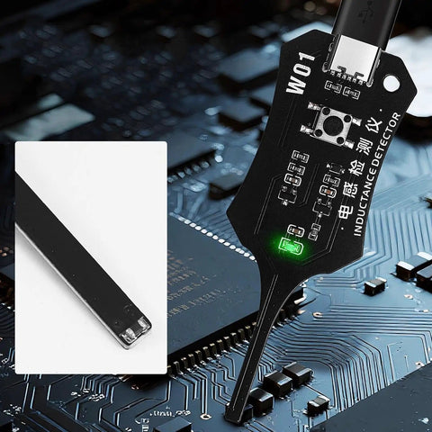 Coil Pack Tester For PCBs With Inductance Meter And Indicator Lights Grab And Go Portable Circuit Inductor Tester on microchip