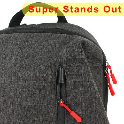 Bright Fluorescent Zipper Pulls 40 Pack Nylon Replacement Tabs For Backpacks And Bags Neon Orange And Green on backpack