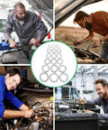 Mechanics using Stainless Steel Internal Tooth Lock Washers Star Shaped Assortment Kit 300pcs for automotive fastening