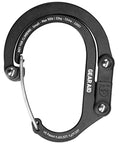 HeroClip Small Carabiner Clip And Hook Three In One For Purses Strollers And Backpacks Stealth Black, aircraft-grade aluminum