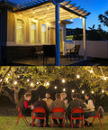 Two 50 Foot Dimmable Edison Style Shatterproof String Lights With 32 LED Bulbs 100 Feet Total Weatherproof Commercial Grade Outdoor