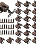 Heavy Duty 20 Piece Cabinet Door Latch And Catch Kit In Rich Brown Antique Copper Finish Solid Galvanized Steel for drawers.