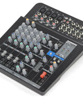 Top view of MXP124FX MixPad 12 Channel Analog Recording Mixer with 4 Mic Preamps, 2 Compressors, Built In Effects, USB Interface