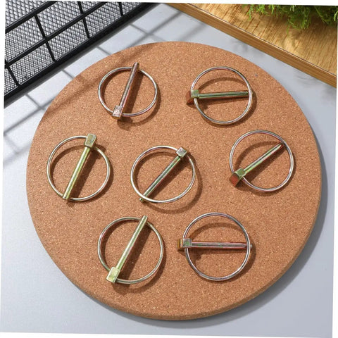 Heavy Duty Lynch Pin Kit With Ring Locking Clips For Tractors Trailers Mowers And Trolleys 12 Pack Easy Install Durable Steel Perfect For Farm And Construction Jobs, 3/16 in