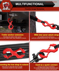 3/8 Inch Tow Hook And Winch Shackle For Off Road Recovery 33000 Lbs G80 Heavy Duty Integrated Quick Shackle in use scenarios
