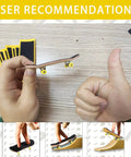 Dope Fingerboard Foam Grip Tape Set 12 Pcs 38mm By 110mm with soft texture shown with miniature skateboard and thumbs up