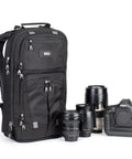 Shape Shifter 17 V2 Camera Backpack Holds 1 To 2 DSLRs And 3 To 4 Lenses Plus A 17 Inch Laptop And Tripod shown with gear
