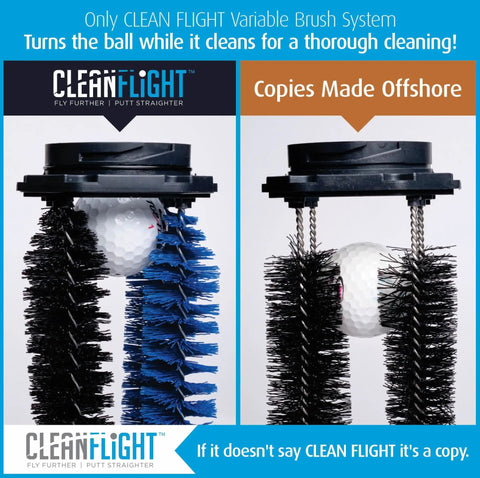 Portable Golf Ball Washer With Towel And Cap Set On The Go Clean Spin Brush System showcasing brush design