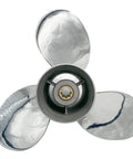 Stainless Steel Three Blade Propeller For Yamaha Outboard Motor Nine Point Twenty Five By Eleven Right Hand Spin Through Hub Exhaust